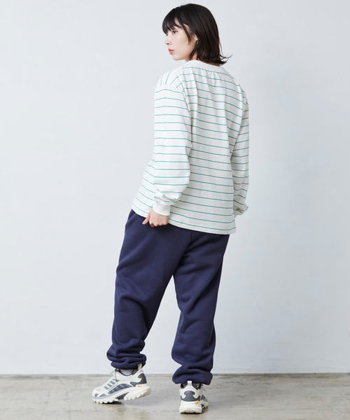 L.L.Bean(エルエルビーン)の「【JAPAN EDITION】ユニオン・ロングスリーブ・ティ(Tシャツ/カットソー・レディース・イエロー/ホワイト×グリーン/ライトグレー/ホワイト・MEDIUM)」の16枚目の写真