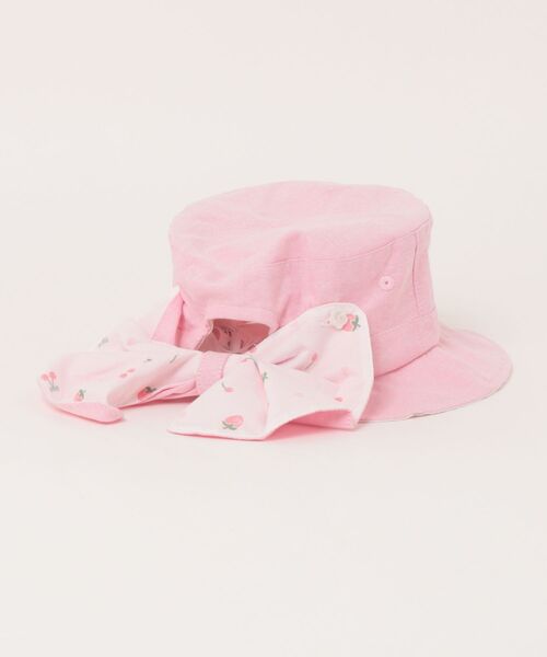 KP DECO（ケーピーデコ）の「日除け付きハット（ハット・キッズ・オフホワイト/ピンク・LARGE/MEDIUM/SMALL）」の3枚目の写真