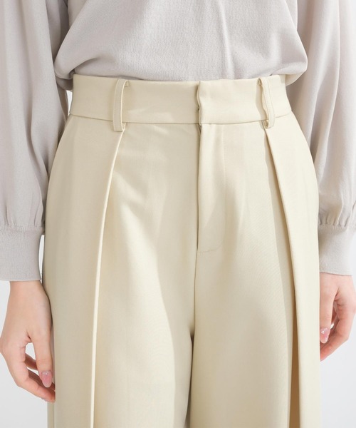 セール】【高身長さん向け】タックワイドパンツ（スラックス）｜PICCIN