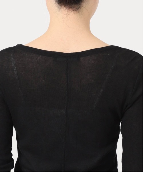 Noble(ノーブル)の「《追加3》シアーテレコロングスリーブプルオーバー(Tシャツ/カットソー・レディース・ホワイト/ブラック/サックスブルー・FREE)」の12枚目の写真