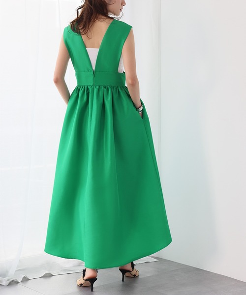 ELFRANK（エルフランク）の「ギャザーフレアジャンパースカート（ジャンパースカート・レディース・ドット/グリーン/ブラック・FREE）」の12枚目の写真