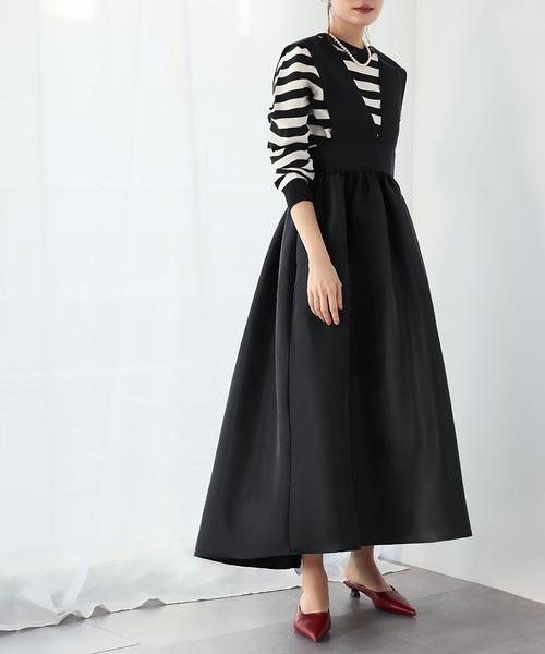 ELFRANK（エルフランク）の「ギャザーフレアジャンパースカート（ジャンパースカート・レディース・ドット/グリーン/ブラック・FREE）」の13枚目の写真