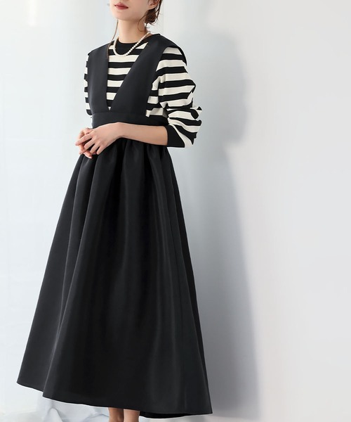 ELFRANK（エルフランク）の「ギャザーフレアジャンパースカート（ジャンパースカート・レディース・ドット/グリーン/ブラック・FREE）」の14枚目の写真