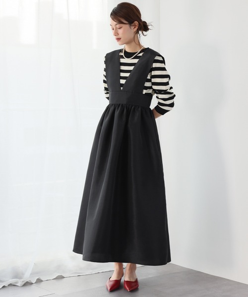 ELFRANK（エルフランク）の「ギャザーフレアジャンパースカート（ジャンパースカート・レディース・ドット/グリーン/ブラック・FREE）」の16枚目の写真