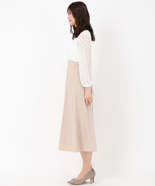 MISCH MASCH(ミッシュマッシュ)の「レースドッキングワンピース(ワンピース・レディース・ベージュ/グリーン・S/M)」の9枚目の写真