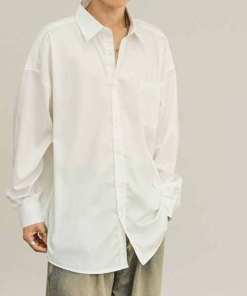 improves（インプローブス）の「無地 オーバーサイズ 長袖 レギュラーシャツ（シャツ/ブラウス・メンズ・ブルー/ブラック/ホワイト・X-LARGE/LARGE/MEDIUM/SMALL）」の8枚目の写真