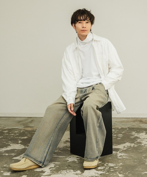 improves（インプローブス）の「無地 オーバーサイズ 長袖 レギュラーシャツ（シャツ/ブラウス・メンズ・ブルー/ブラック/ホワイト・X-LARGE/LARGE/MEDIUM/SMALL）」の10枚目の写真