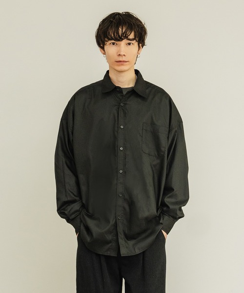 improves（インプローブス）の「無地 オーバーサイズ 長袖 レギュラーシャツ（シャツ/ブラウス・メンズ・ブルー/ブラック/ホワイト・X-LARGE/LARGE/MEDIUM/SMALL）」の13枚目の写真