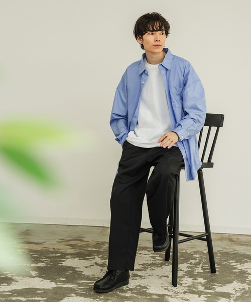 improves（インプローブス）の「無地 オーバーサイズ 長袖 レギュラーシャツ（シャツ/ブラウス・メンズ・ブルー/ブラック/ホワイト・X-LARGE/LARGE/MEDIUM/SMALL）」の18枚目の写真