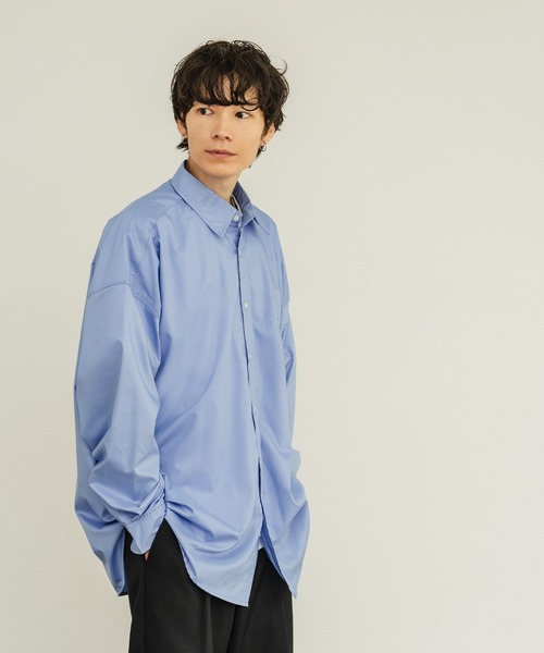 improves（インプローブス）の「無地 オーバーサイズ 長袖 レギュラーシャツ（シャツ/ブラウス・メンズ・ブルー/ブラック/ホワイト・X-LARGE/LARGE/MEDIUM/SMALL）」の19枚目の写真