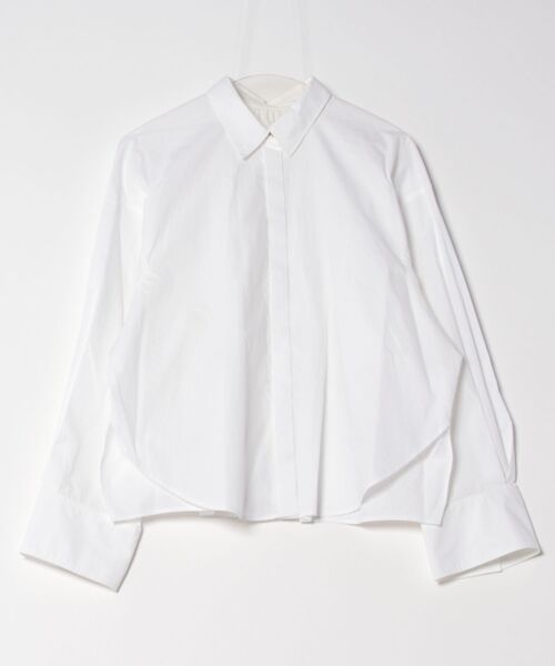 Rouge vif Anna（ルージュヴィフアンナ）の「バックコクーンBIGシャツ（シャツ/ブラウス・レディース・オフホワイト/サックスブルー/モカ・フリー）」の6枚目の写真