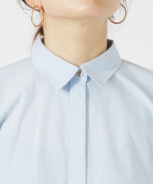Rouge vif Anna（ルージュヴィフアンナ）の「バックコクーンBIGシャツ（シャツ/ブラウス・レディース・オフホワイト/サックスブルー/モカ・フリー）」の15枚目の写真