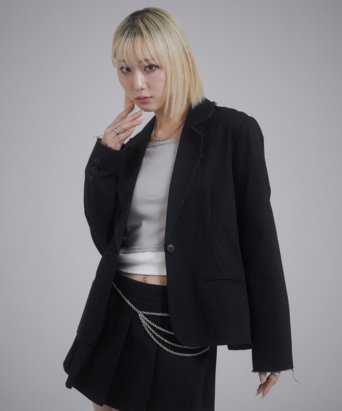 ENVYM（アンビー）の「テーラードボクシージャケット（テーラードジャケット・レディース・アイボリー/ピンク/ブラック・FREE）」の10枚目の写真