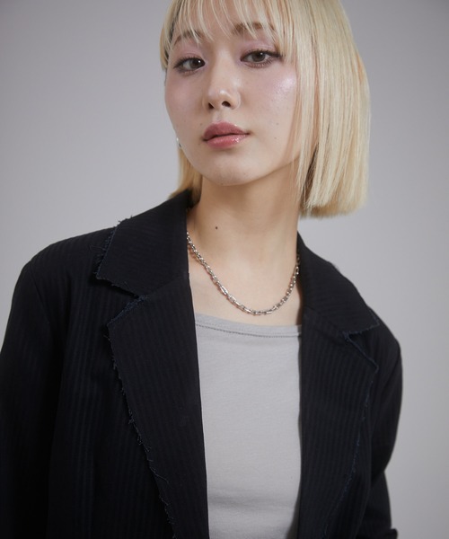 ENVYM（アンビー）の「テーラードボクシージャケット（テーラードジャケット・レディース・アイボリー/ピンク/ブラック・FREE）」の13枚目の写真