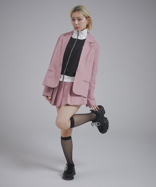 ENVYM（アンビー）の「テーラードボクシージャケット（テーラードジャケット・レディース・アイボリー/ピンク/ブラック・FREE）」の7枚目の写真