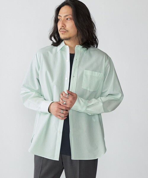 SHIPS(シップス)の「SHIPS: レギュラーカラー エアリー コットン ロングスリーブ シャツ(シャツ/ブラウス・メンズ・ホワイト/ネイビー/グレー/ブルー/クリーム/ライトグリーン・SMALL/MEDIUM/LARGE/X-LARGE)」の22枚目の写真
