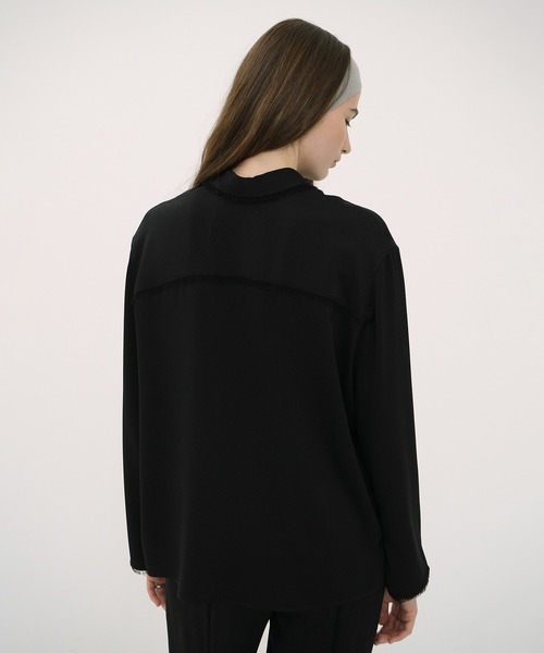 CLANE W FACE FRINGE TOPS ダブルフェイスフリンジトップス セール】W FACE FRINGE SHIRTS（シャツ/ブラウス）｜CLANE
