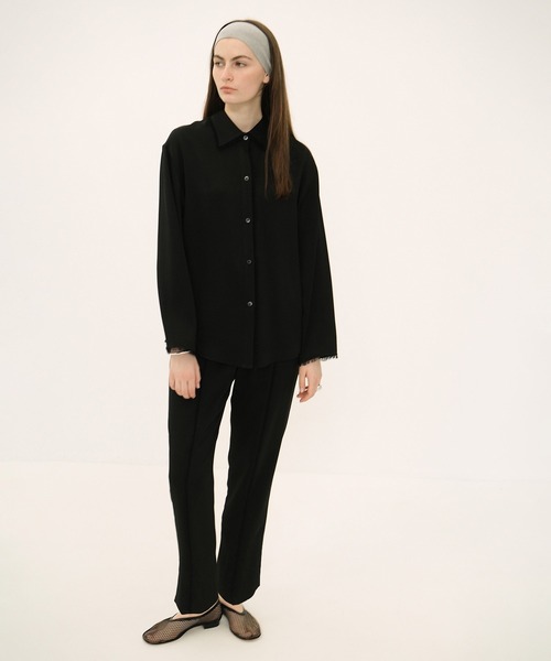 CLANE（クラネ）の「W FACE FRINGE SHIRTS（シャツ/ブラウス・レディース・アイボリー/ブラック・1/2）」の12枚目の写真