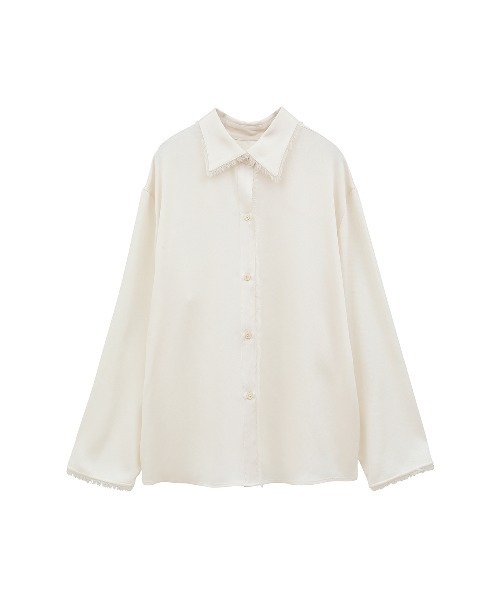 CLANE（クラネ）の「W FACE FRINGE SHIRTS（シャツ/ブラウス・レディース・アイボリー/ブラック・1/2）」の15枚目の写真