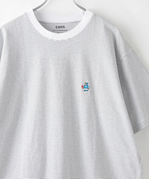 coen(コーエン)の「USAコットンベア刺繍Tシャツ(Tシャツ/カットソー・メンズ・ダークグレー/その他9/その他6/その他1/ホワイト/ライトブルー・XL/L/M/S)」の4枚目の写真