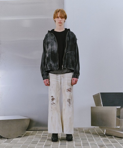 HARE（ハレ）の「【SET UP対応】コットンフェードZIPパーカー(HARE)（パーカー・メンズ・ブラック/グレー/カーキ・FREE）」の15枚目の写真