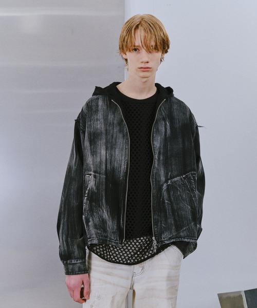 HARE（ハレ）の「【SET UP対応】コットンフェードZIPパーカー(HARE)（パーカー・メンズ・ブラック/グレー/カーキ・FREE）」の16枚目の写真