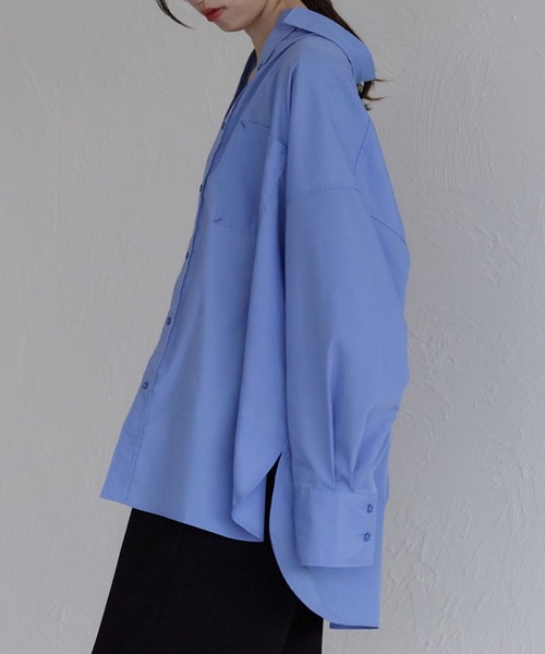 raffime（ラフィミー）の「【Raffime】ポケットデザインオーバーサイズシャツ（シャツ/ブラウス・レディース・ピンク/ライトブルー/ブルー/オフホワイト/ブルー系その他/イエロー系その他・フリー）」の17枚目の写真