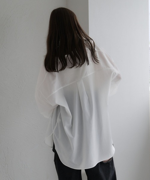 ポケットデザインオーバーサイズシャツ（シャツ/ブラウス）｜raffime