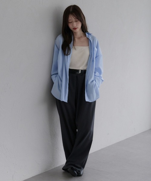 raffime(ラフィミー)の「【Raffime】ポケットデザインオーバーサイズシャツ(シャツ/ブラウス・レディース・ピンク/ライトブルー/ブルー/オフホワイト/ブルー系その他/イエロー系その他・フリー)」の15枚目の写真