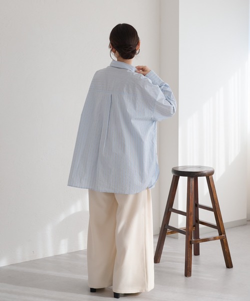 ポケットデザインオーバーサイズシャツ（シャツ/ブラウス）｜raffime