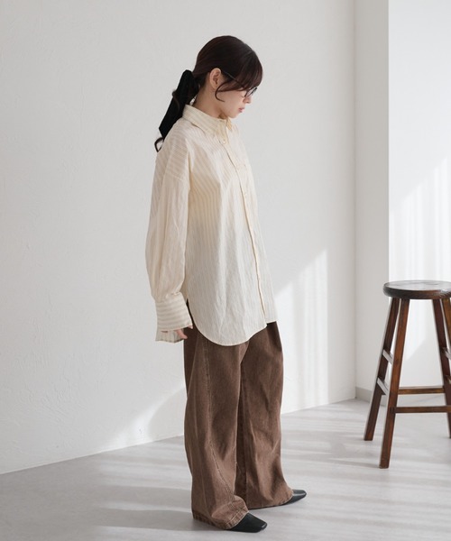 ポケットデザインオーバーサイズシャツ（シャツ/ブラウス）｜raffime