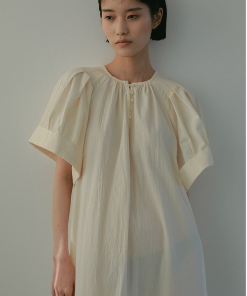 CASA FLINE（カーサフライン）の「【OC】オーガニックコットンタックスリーブ2wayドレス（ワンピース・レディース・アイボリー/ネイビー/ベージュ・FREE）」の13枚目の写真