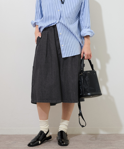 Lee(リー)の「【Lee /リー】BAGGY PAINTER SHORTS(その他パンツ・レディース・ブラック/ブルー・MEDIUM)」の1枚目の写真