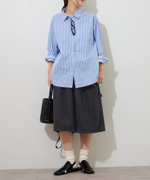 Lee(リー)の「【Lee /リー】BAGGY PAINTER SHORTS(その他パンツ・レディース・ブラック/ブルー・MEDIUM)」の3枚目の写真