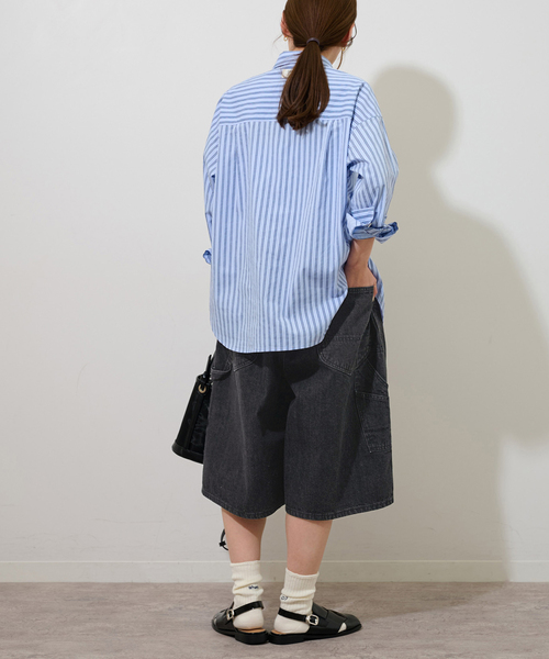 Lee(リー)の「【Lee /リー】BAGGY PAINTER SHORTS(その他パンツ・レディース・ブラック/ブルー・MEDIUM)」の6枚目の写真