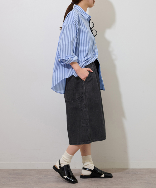 Lee(リー)の「【Lee /リー】BAGGY PAINTER SHORTS(その他パンツ・レディース・ブラック/ブルー・MEDIUM)」の7枚目の写真