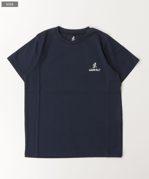 Gramicci(グラミチ)の「KIDS ONE POINT LOGO TEE|キッズワンポイントロゴTシャツ(Tシャツ/カットソー・キッズ・ブラック/マスタード/ホワイト/カーキ/ネイビー・150/140)」の4枚目の写真