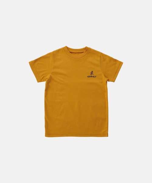 Gramicci（グラミチ）の「KIDS ONE POINT LOGO TEE｜キッズワンポイントロゴTシャツ（Tシャツ/カットソー・キッズ・ブラック/マスタード/ホワイト/カーキ・150/140）」の4枚目の写真