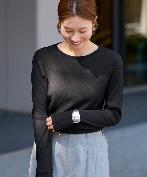 FRAMeWORK（フレームワーク）の「≪追加≫スパンライクドライテレコロンT（Tシャツ/カットソー・レディース・イエロー/ホワイト/ブラック・FREE）」の12枚目の写真