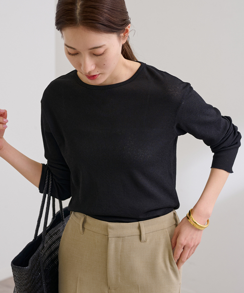 FRAMeWORK（フレームワーク）の「≪追加≫スパンライクドライテレコロンT（Tシャツ/カットソー・レディース・イエロー/ホワイト/ブラック・FREE）」の17枚目の写真