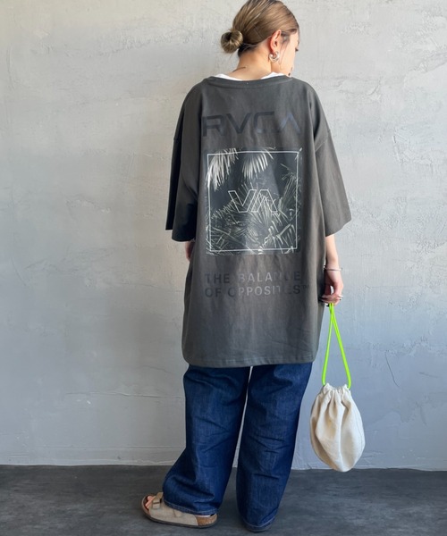 RVCA（ルーカ）の「[RVCA/ルーカ] PALM BOX バックプリントショートスリーブTシャツ（Tシャツ/カットソー・レディース・ホワイト/ブラック/カーキ・M/L/XL）」の7枚目の写真