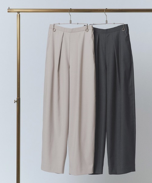 RASW（ラス）の「[RASW]インタックカーブパンツ（スラックス・レディース・グレイッシュベージュ/チャコール・S/M/L）」の5枚目の写真
