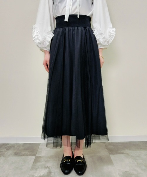 Virca（ヴィルカ）の「サイドラインチュールレイヤードスカート（スカート・レディース・ブラック・38）」の14枚目の写真