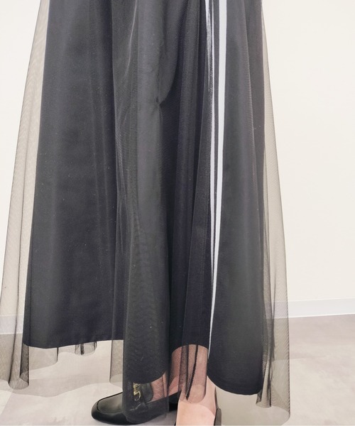 Virca（ヴィルカ）の「サイドラインチュールレイヤードスカート（スカート・レディース・ブラック・38）」の12枚目の写真