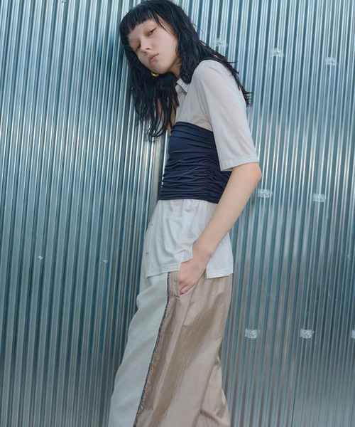 NYLON TAFFETA GLITTER SWEAT PANTS / ナイロンタフタグリッター