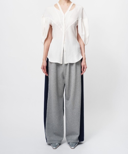 新品Things that Matter ナイロン&スウェットパンツ ベージュ THINGS THAT MATTER（シングス ザット マター）の「NYLON