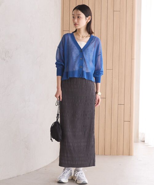 アイボリー シャーリングタイトスカート サイズ36 シャーリングタイトスカート/AMERICAN HOLIC（アメリカンホリック）の