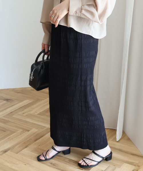 AMERICAN HOLIC（アメリカンホリック）の「シャーリングタイトスカート（スカート・レディース・ブラック/ライトベージュ/ブルー系その他6/その他6/チャコールグレー・M/L）」の15枚目の写真