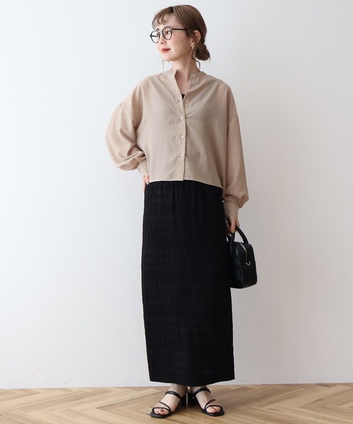 AMERICAN HOLIC（アメリカンホリック）の「シャーリングタイトスカート（スカート・レディース・ブラック/ライトベージュ/ブルー系その他6/その他6/チャコールグレー・M/L）」の17枚目の写真