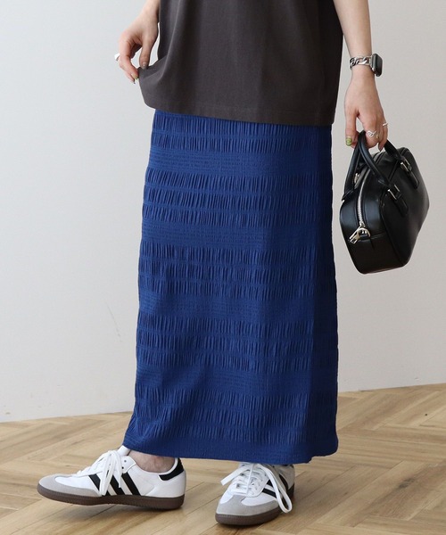 AMERICAN HOLIC（アメリカンホリック）の「シャーリングタイトスカート（スカート・レディース・ブラック/ライトベージュ/ブルー系その他6/その他6/チャコールグレー・M/L）」の19枚目の写真